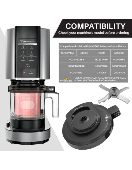 Tapa de Tazón Exterior Ninja NC301 y Paleta Reutilizable