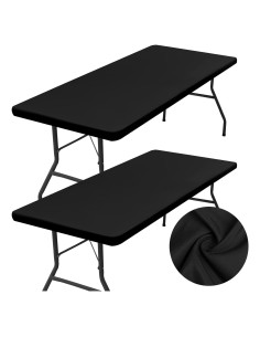 Mantel Rectangular 2 Pack Homing 76x183cm Negro Elástico