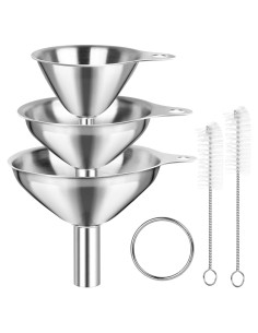 Juego de 3 Embudos de Acero Inoxidable YGDZ para Cocina