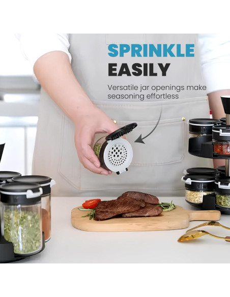 Soporte giratorio para especias Farazza, 12 frascos vidrio Soporte giratorio para especias Farazza, 12 frascos vidrio