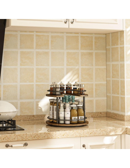Organizador Lazy Susan 2 Niveles LIAISIMI 30.5 cm Madera Organizador Lazy Susan 2 Niveles LIAISIMI 30.5 cm Madera