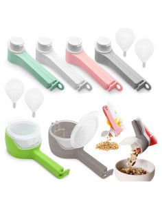 6 Clips de Sellado de Alimentos DEFORAGE - 2 Grandes + 4 Pequeños