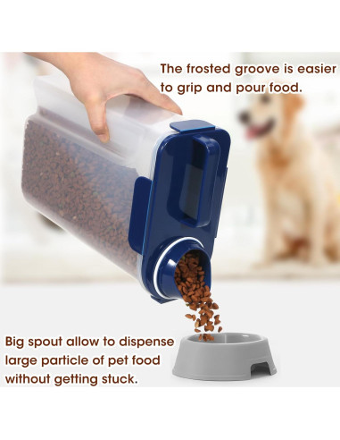 Contenedor de Alimentos para Mascotas TBMax 5L Hermético Azul