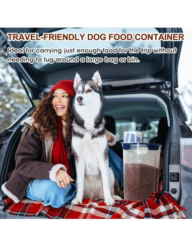 Contenedor de Alimentos para Mascotas TBMax 5L Hermético Azul