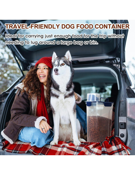 Contenedor de Alimentos para Mascotas TBMax 5L Hermético Azul