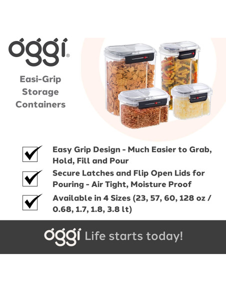 Contenedor de Almacenamiento Oggi Easi Grip 1.8L Hermético
