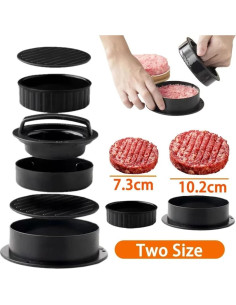 Prensa de Hamburguesas Komost 3 en 1 Antiadherente 340g 2