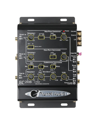 Crossover Electrónico Planet Audio EC20B 3 Vías Ajustable