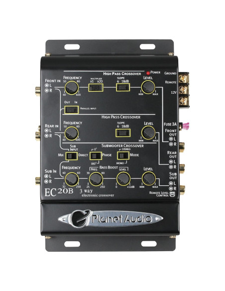 Crossover Electrónico Planet Audio EC20B 3 Vías Ajustable