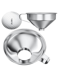 Embudo de Acero Inoxidable Pisol con Filtro y 2 Tamaños