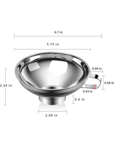 Embudo de Acero Inoxidable Pisol para Tarros Mason 5.28 cm 2