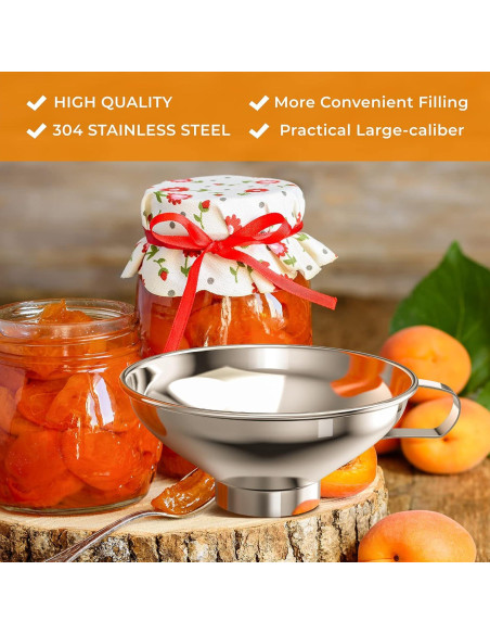Embudo de Acero Inoxidable Pisol para Tarros Mason 5.28 cm