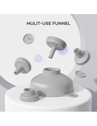 Juego de Embudos de Plástico Pisol con 5 Picos y 2 Coladores