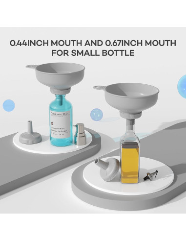 Juego de Embudos de Plástico Pisol con 5 Picos y 2 Coladores