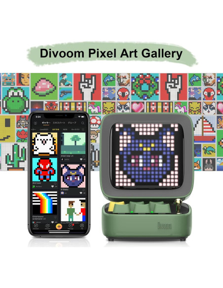 Divoom Ditoo Altavoz LED Bluetooth Retro 10W Verde