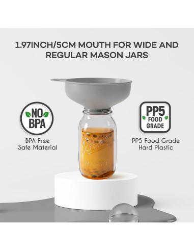 Juego de Embudos de Plástico Pisol con 5 Picos y 2 Coladores