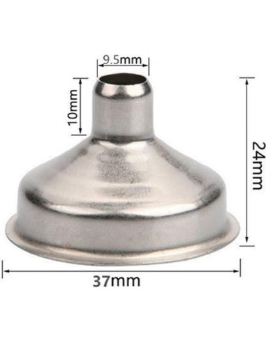 Embudo de Acero Inoxidable Juroicessry - Mini 10,19x8,41cm