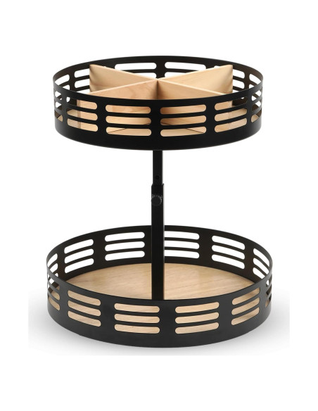 Organizador Lazy Susan Dhmkfly 2 Niveles Ajustables 27,94 cm Organizador Lazy Susan Dhmkfly 2 Niveles Ajustables 27,94 cm