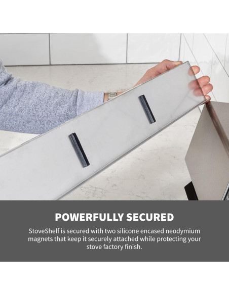 Estante Magnético de Acero Inoxidable StoveShelf 76 cm Estante Magnético de Acero Inoxidable StoveShelf 76 cm
