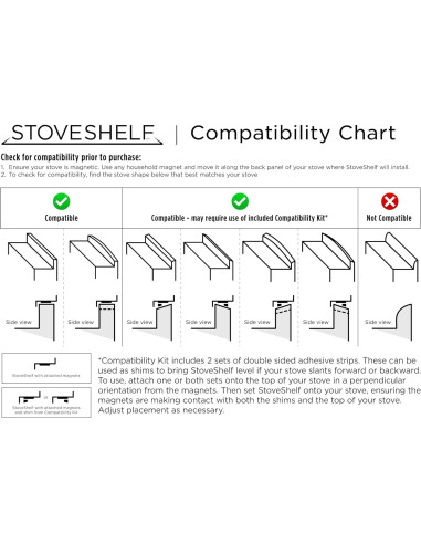 Estante Magnético de Acero Inoxidable StoveShelf 76 cm