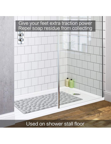 Alfombrilla Antideslizante OTHWAY para Baño 80x40 cm Gris