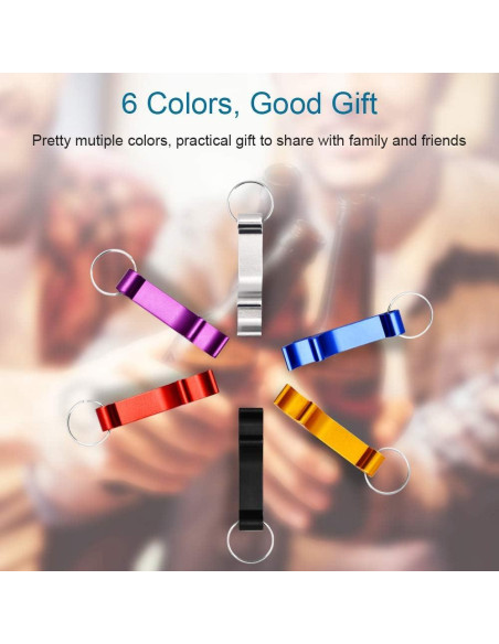 Set 6 Abrebotellas Coloridos Mcyye de Metal Premium