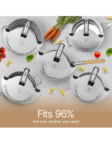 Colador de Pasta Verreaux Suizo Acero Inoxidable Clip-On 25 cm