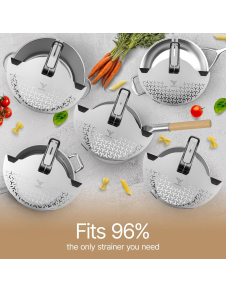 Colador de Pasta Verreaux Suizo Acero Inoxidable Clip-On 25 cm