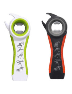 Juego 2 pcs Abrebotellas Multifuncional WINCSPACE 5 en 1
