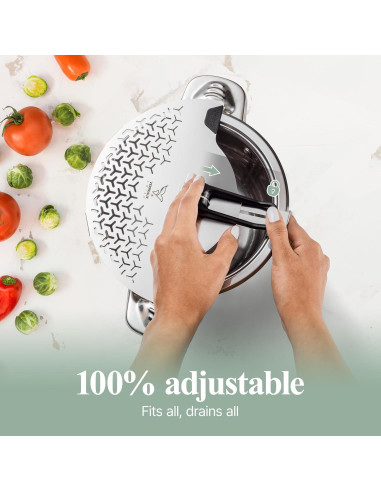 Colador de Pasta Verreaux Suizo Acero Inoxidable Clip-On 25 cm