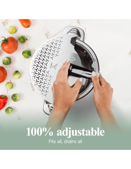 Colador de Pasta Verreaux Suizo Acero Inoxidable Clip-On 25 cm