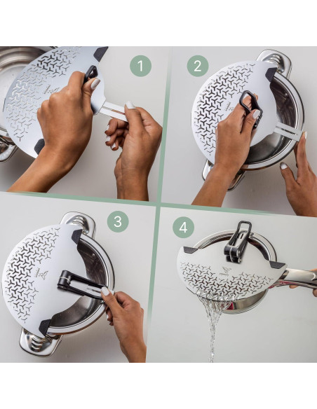 Colador de Pasta Verreaux Suizo Acero Inoxidable Clip-On 25 cm