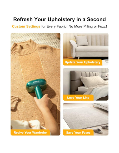 Afeitadora de Tela RANVOO L17302 Eléctrica Recargable Verde