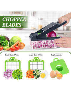 Picador de Verduras Multifuncional HomeHacks 12 en 1 Verde 2