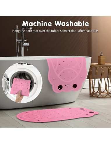 Alfombra de Baño Antideslizante Joycano Rosa 76x46cm