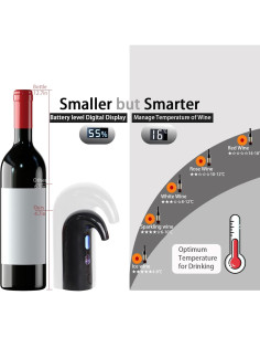 Aereador de Vino Eléctrico Oaklete Negro 1500 ml/min 2