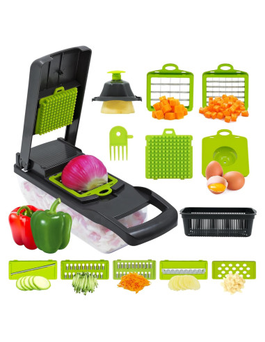 Cortador de Verduras Welsteepse 10 en 1 Gris Multifuncional