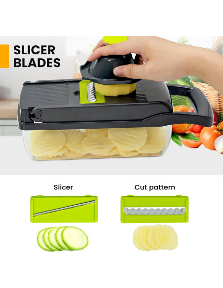 Cortador de Verduras Welsteepse 10 en 1 Gris Multifuncional