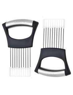 Cortador de Cebolla Leyatry 2PCS Acero Inoxidable Versátil