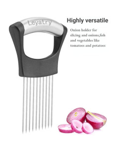 Cortador de Cebolla Leyatry 2PCS Acero Inoxidable Versátil 2