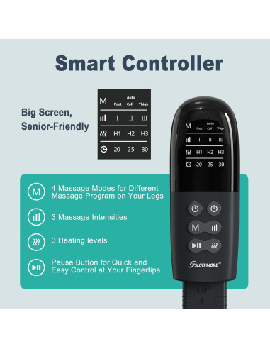 Masajeador de Piernas SLOTHMORE con Calor y Compresión de Aire