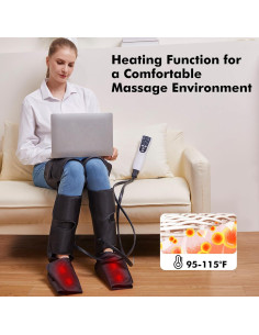 Masajeador de Compresión de Aire LINGTENG para Piernas con Calor 2