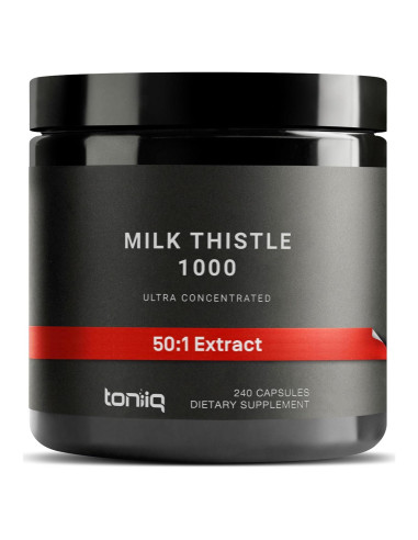 Cardo Mariano Toniiq 240 Cápsulas 1000mg 80% Silymarina