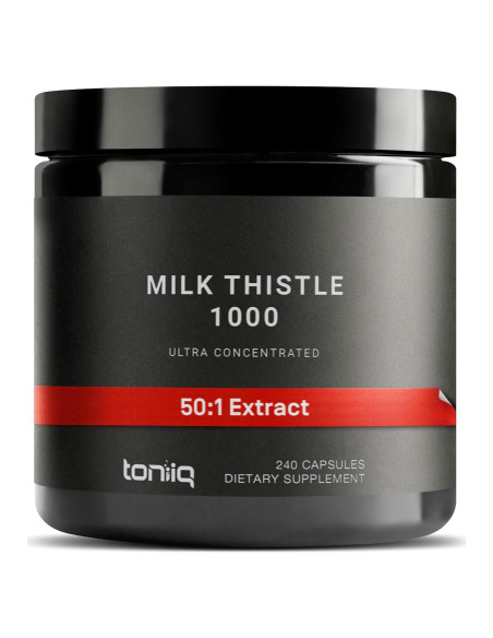 Cardo Mariano Toniiq 240 Cápsulas 1000mg 80% Silymarina Cardo Mariano Toniiq 240 Cápsulas 1000mg 80% Silymarina