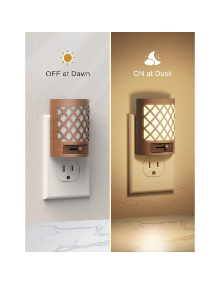 Luz Nocturna LED DORESshop 2 Paquetes Sensor Crepúsculo Luz Nocturna LED DORESshop 2 Paquetes Sensor Crepúsculo