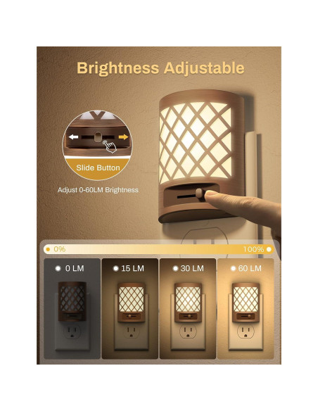 Luz Nocturna LED DORESshop 2 Paquetes Sensor Crepúsculo Luz Nocturna LED DORESshop 2 Paquetes Sensor Crepúsculo