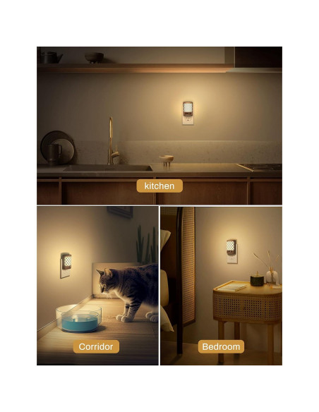 Luz Nocturna LED DORESshop 2 Paquetes Sensor Crepúsculo Luz Nocturna LED DORESshop 2 Paquetes Sensor Crepúsculo