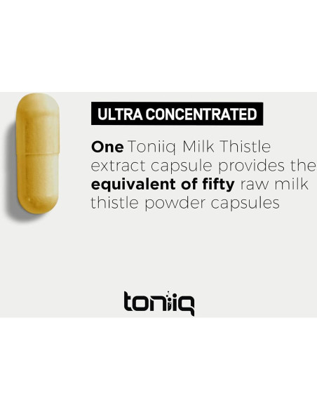 Cardo Mariano Toniiq 240 Cápsulas 1000mg 80% Silymarina Cardo Mariano Toniiq 240 Cápsulas 1000mg 80% Silymarina