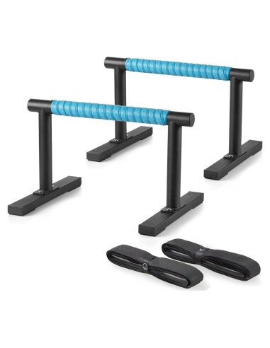 Barras Parallettes Purife de Acero Negro para Flexiones