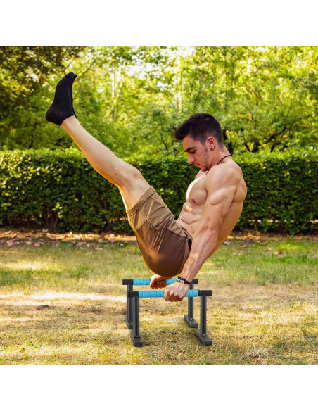 Barras Parallettes Purife de Acero Negro para Flexiones